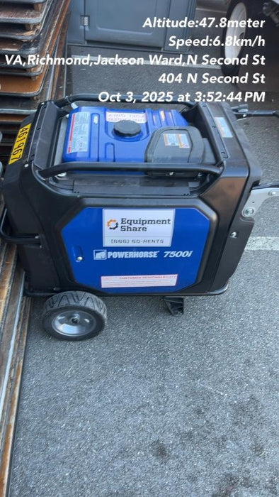 2024 Powerhouse POWERHOUSE7500I Powerhorse Inverter Generator, 7,500 Surge Watts, 6,500 Rated Watts, Electric Start, Gasoline, 6.6 Gal Capacity, Part # 74006
