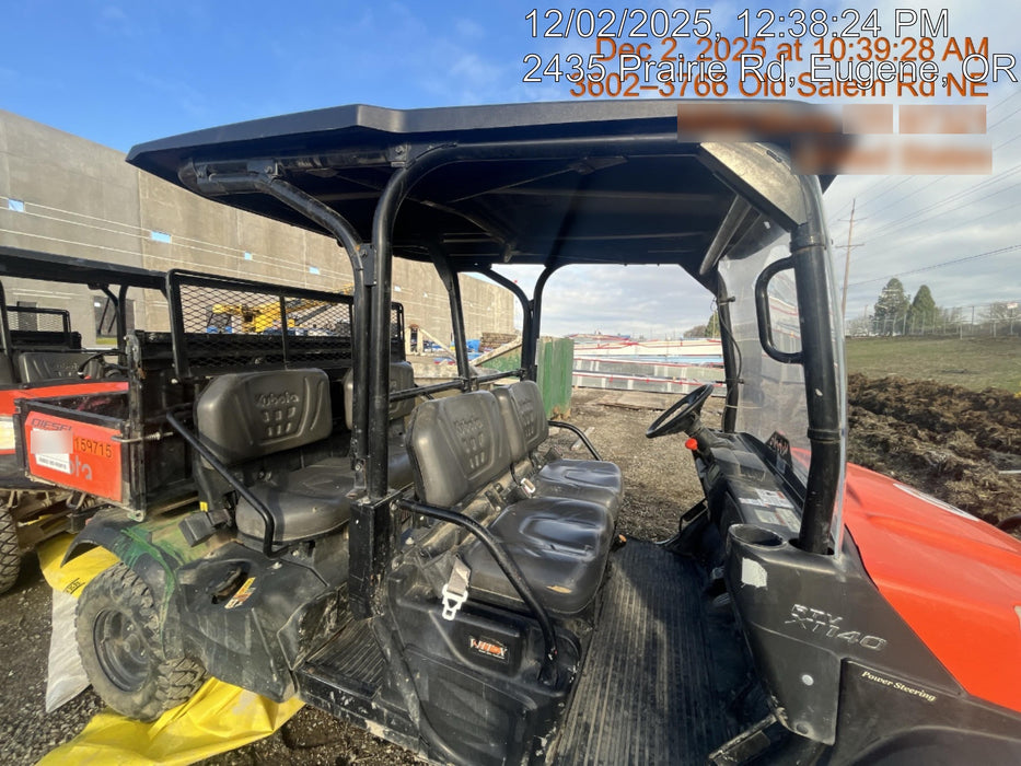 2021 Kubota RTV-X1140W-H Plastic Canopy, Windshield Acrylic Clear, LED Strobe Light, Wire Harness Kit, Back up Alarm