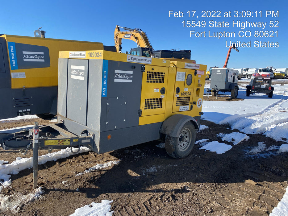 2020 ATLAS COPCO PAS 150 HF CS Enclosed