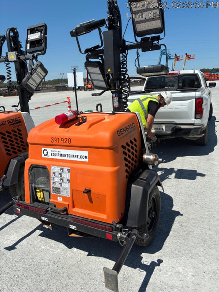 2024 Generac MLT2 Diesel, Flex Switch 120V Input, Powerzone Controller, 
(4) 320W LED Lights, 4kW Generator, 39.9 Gal Fuel Tank, 2" Ball, T3