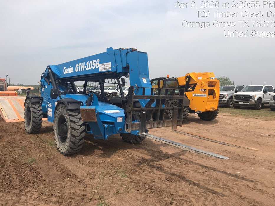 2018 Genie GTH-1056 Genie GTH-1056 w/ROPS, Work Lights, Solid Tires, RH Cab Mesh, Beacon, 60" Carriage and Forks