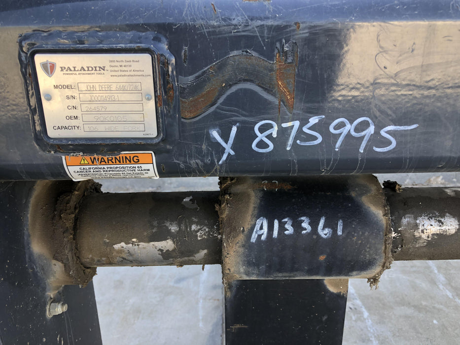 2019 PALADIN 96" Loader Fork Carriage - Paladin