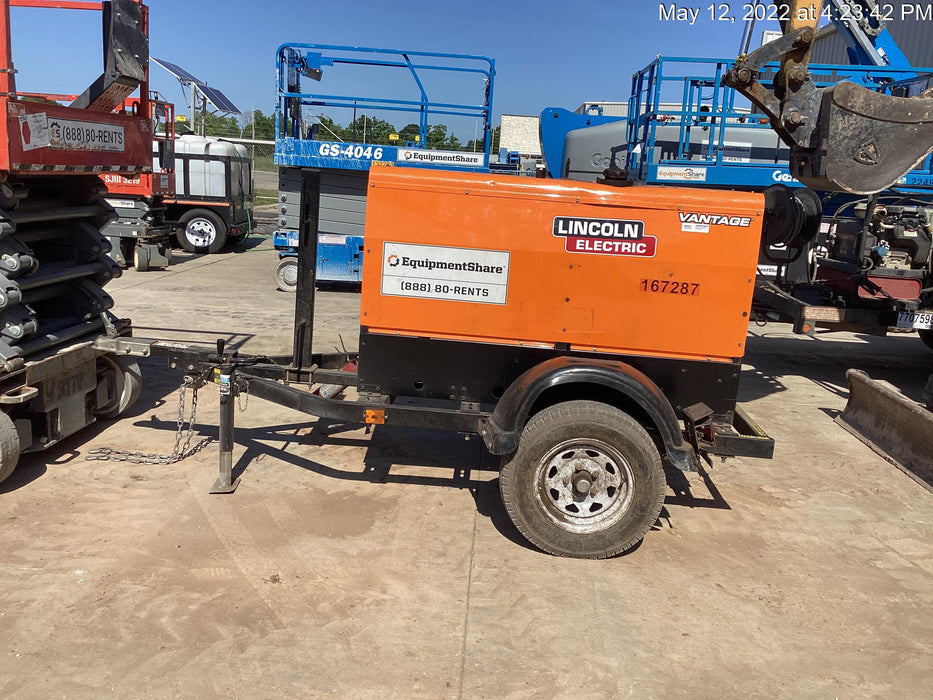 2021 Lincoln Electric Vantage 322 Vantage 322 Ready Pak 3 w/ Decals, ORANGE (includes trailer, cable rack, fender light kit) NO Telematics