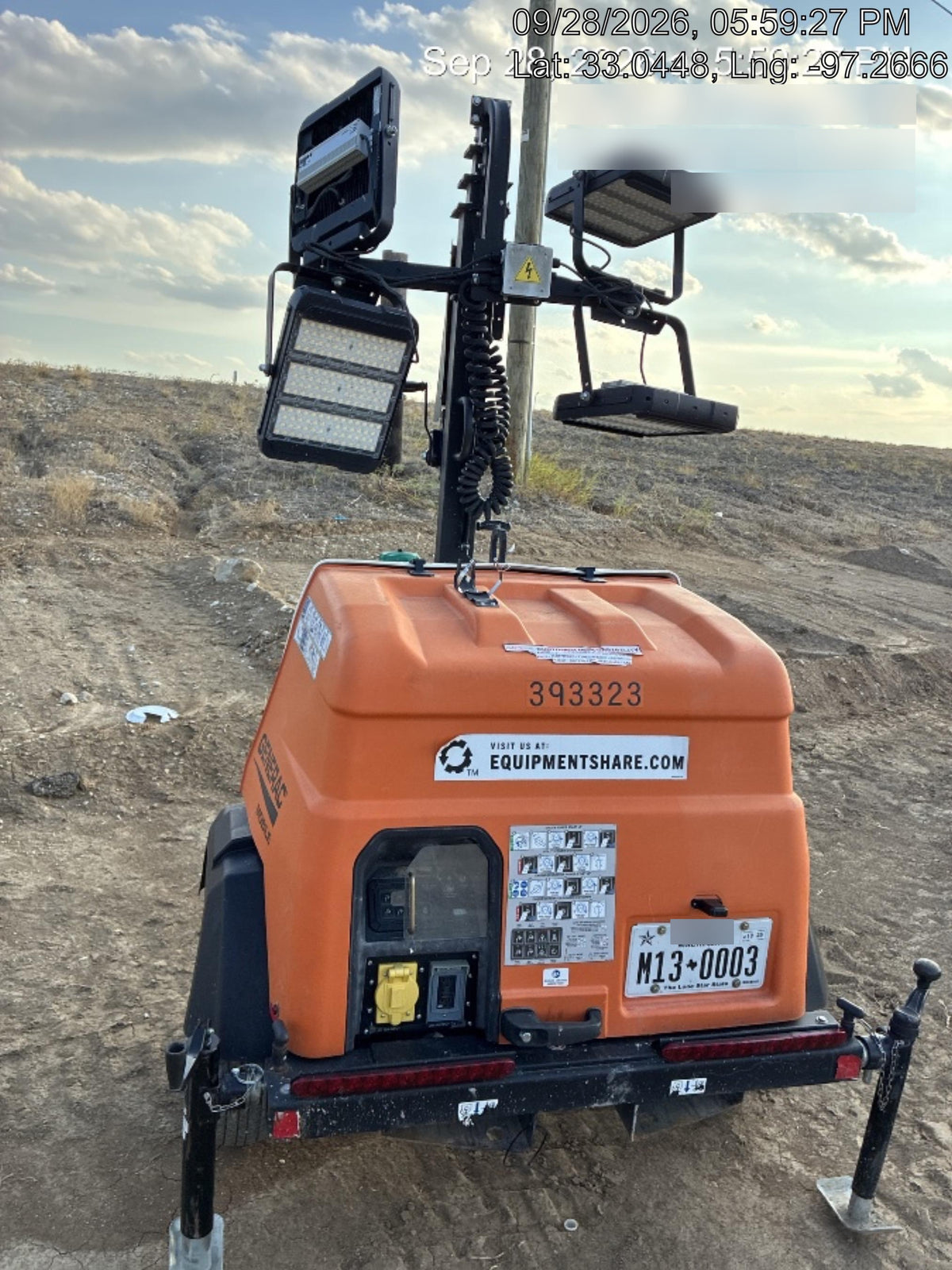 2024 Generac MLT2 Diesel, Flex Switch 120V Input, Powerzone Controller, 
(4) 320W LED Lights, 4kW Generator, 39.9 Gal Fuel Tank, 2" Ball, T3