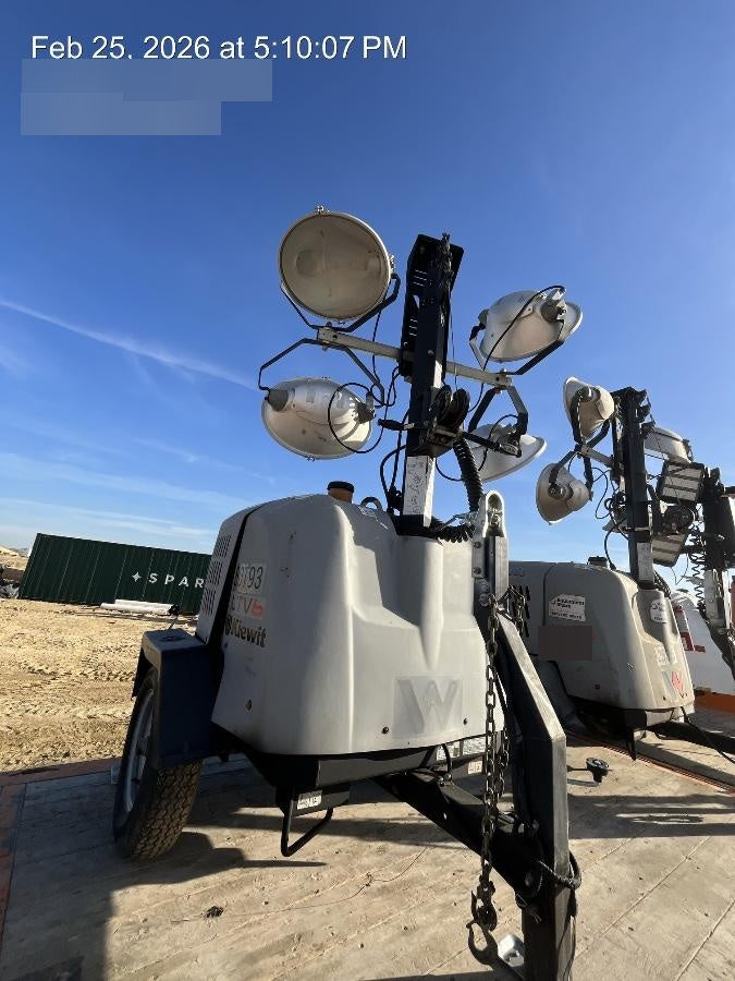 2019 Wacker Neuson LTV6L-MH Mobile Light Tower w/Fuel Level Sensor Installed