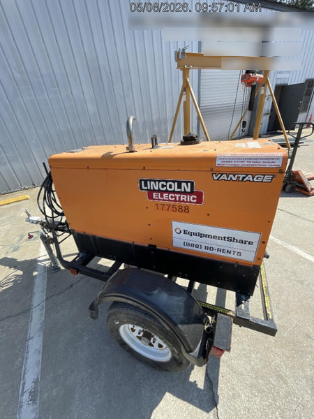 2021 Lincoln Electric Vantage 322 Vantage 322 Ready Pak 3 w/ Decals, ORANGE (includes trailer, cable rack, fender light kit) NO Telematics
