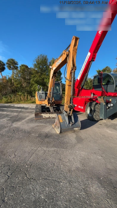 2015 Case CX80C CLOSED CAB, A/C, RUBBER TRACKS PADS, 7'-2" ARM