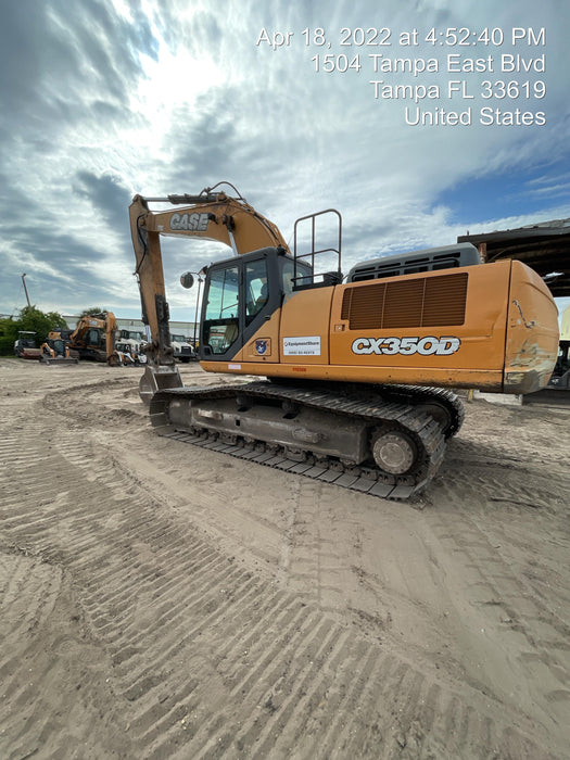 2015 Case CX350D CAB A/C, 13'-3" ARM, STEEL TRACKS, THUMB