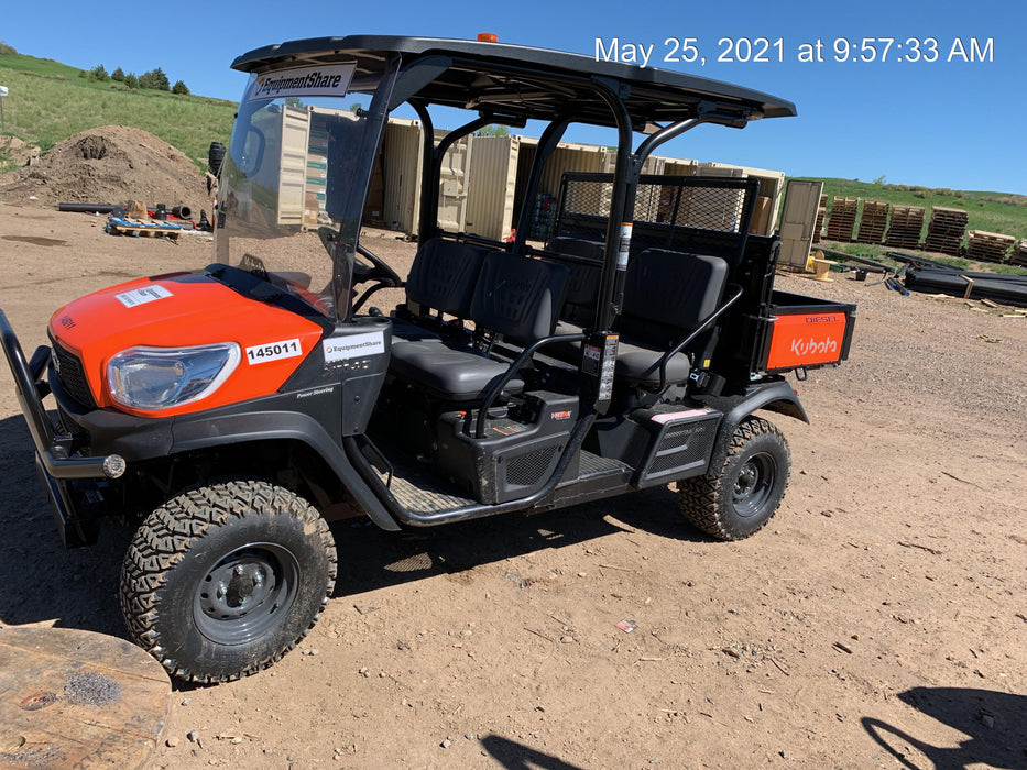2021 Kubota RTV-X1140W-H Plastic Canopy, Windshield Acrylic Clear, LED Strobe Light, Wire Harness Kit, Back up Alarm