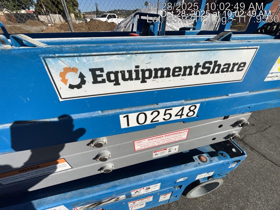 2020 Genie GS-1930 Solid Non Marking Tires, Beacon, Folding rails with half height swing gate, 800W Inverter