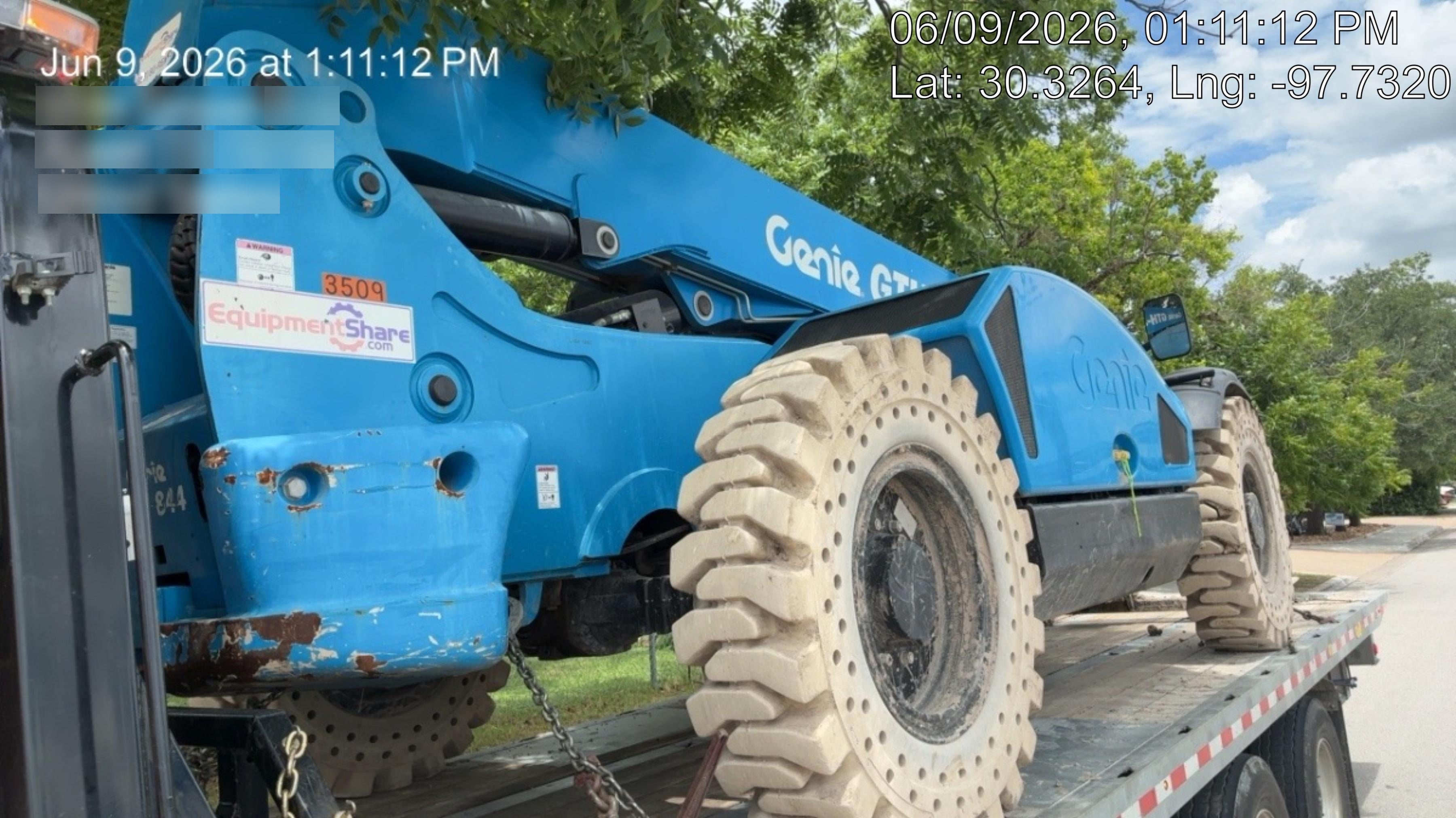 2017 Genie GTH-844 Diesel Engine, Solid Tires, 60" Carriage, Open ROPS