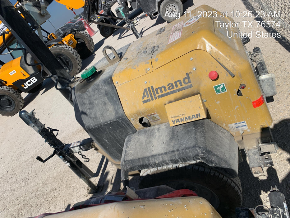2022 Allmand NLV3GR (4) LED Light Fixture 350W, 23' Vertical Mast, 3kW Prime, Towable, ES Decals, T3