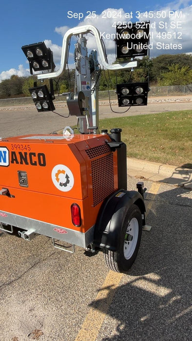 2024 Wanco WLTT-4MM4K Diesel, Deep Sea Controller, Shore Power Plug, Auto Start, (4) 350W LED Floodlights, 4kW Generator, 60 Gal Fuel Tank, 2" Ball, T3