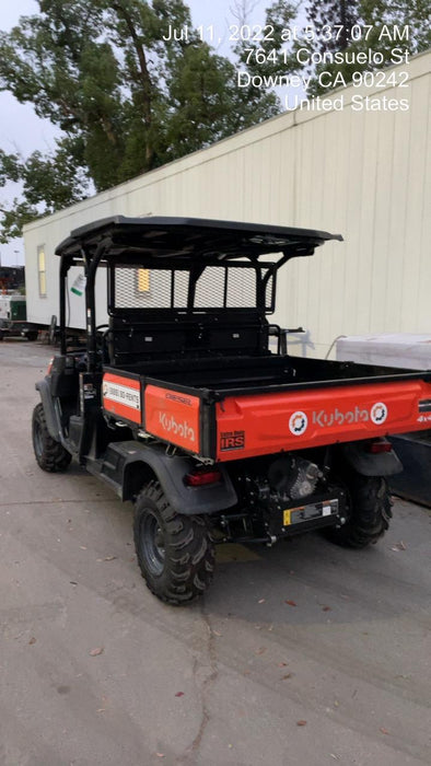 2022 Kubota RTV-X1140W-H Plastic Canopy, Windshield Acrylic Clear, LED Strobe Light, Wire Harness Kit, Back up Alarm