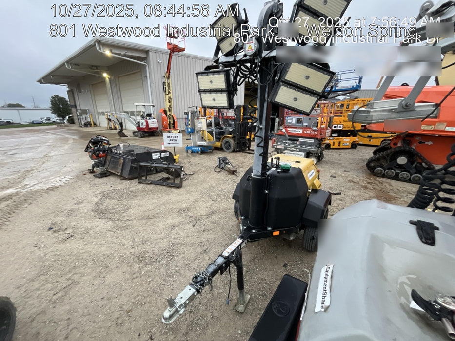 2022 Allmand NLV3GR (4) LED Light Fixture 350W, 23' Vertical Mast, 3kW Prime, Towable, ES Decals, T3