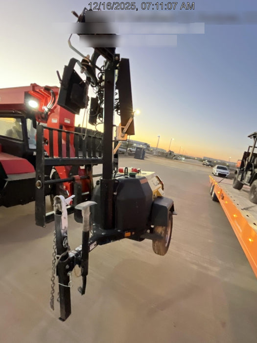 2022 Allmand NLV3GR (4) LED Light Fixture 350W, 23' Vertical Mast, 3kW Prime, Towable, ES Decals, T3