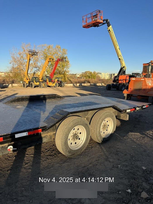 2025 TEXAS PRIDE TRAILERS 21' Lowboy Gravity Tilt Bed 14K Bumper Pull Trailer