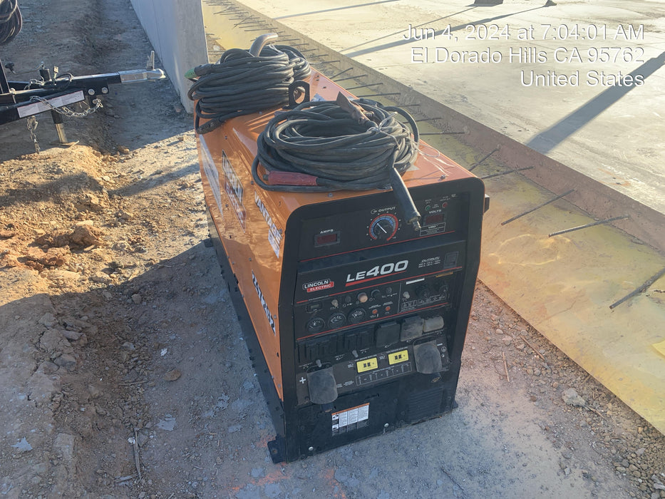 2022 Lincoln Electric LE400 Kubota V1505, Trlr, Cable Rack, Light Kit, ES Decals, T3