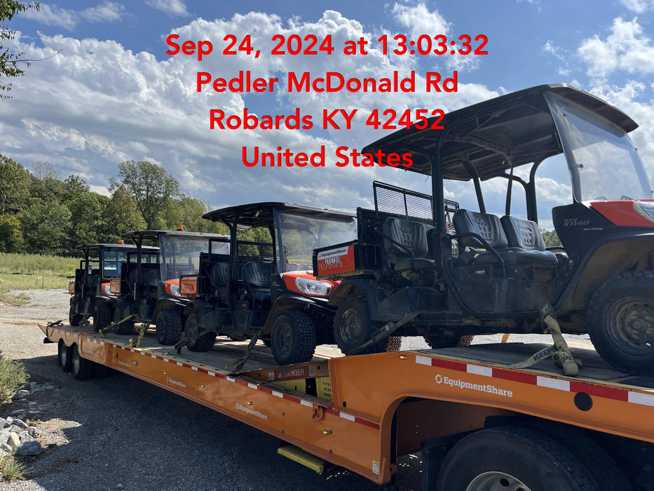 2022 Kubota RTV-X1140W-H Plastic Canopy, Windshield Acrylic Clear, LED Strobe Light, Wire Harness Kit, Back up Alarm