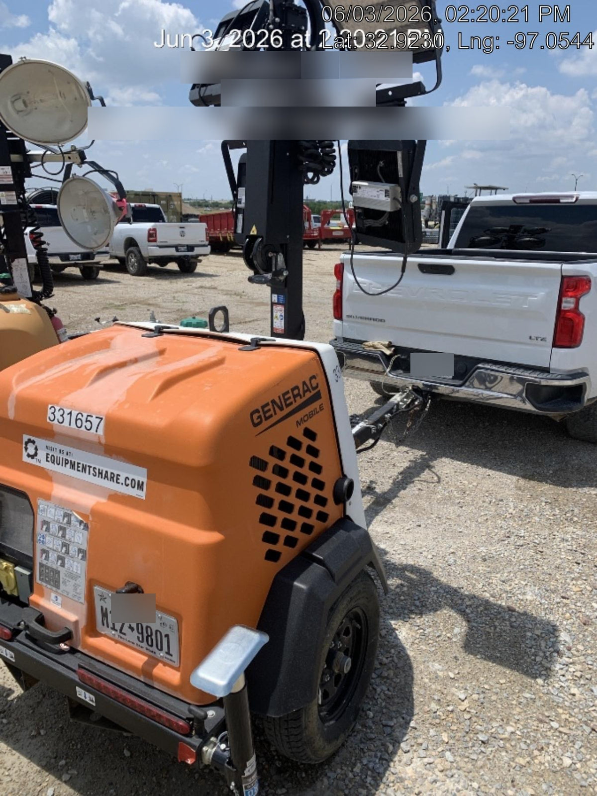 2023 Generac MLT2 Diesel, Flex Switch 120V Input, Powerzone Controller, (4) 320W LED Lights, 4kW Generator, 39.9 Gal Fuel Tank, 2" Ball, T3