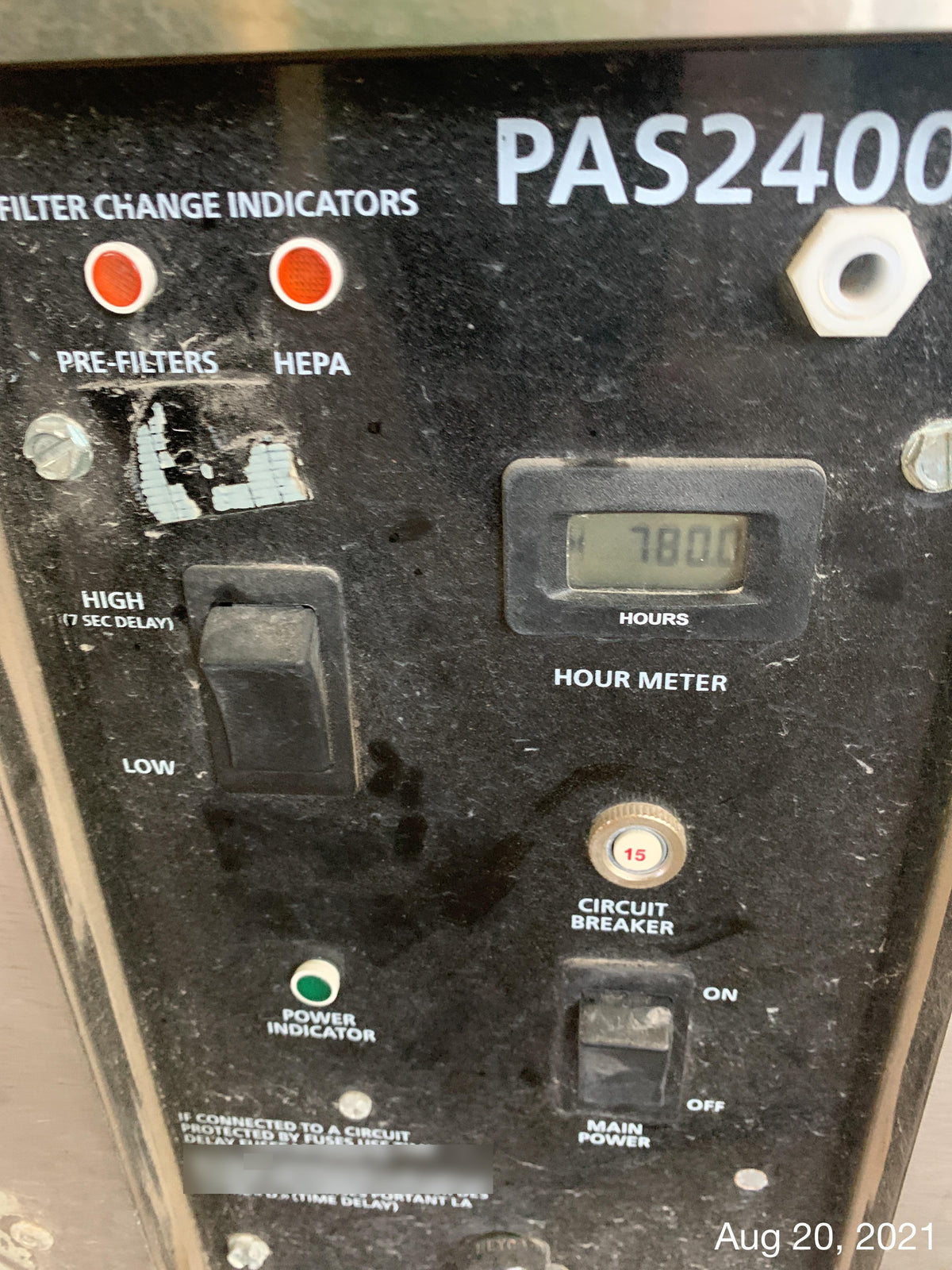 2020 ABATEMENT TECHNOLOGIES PAS2400
