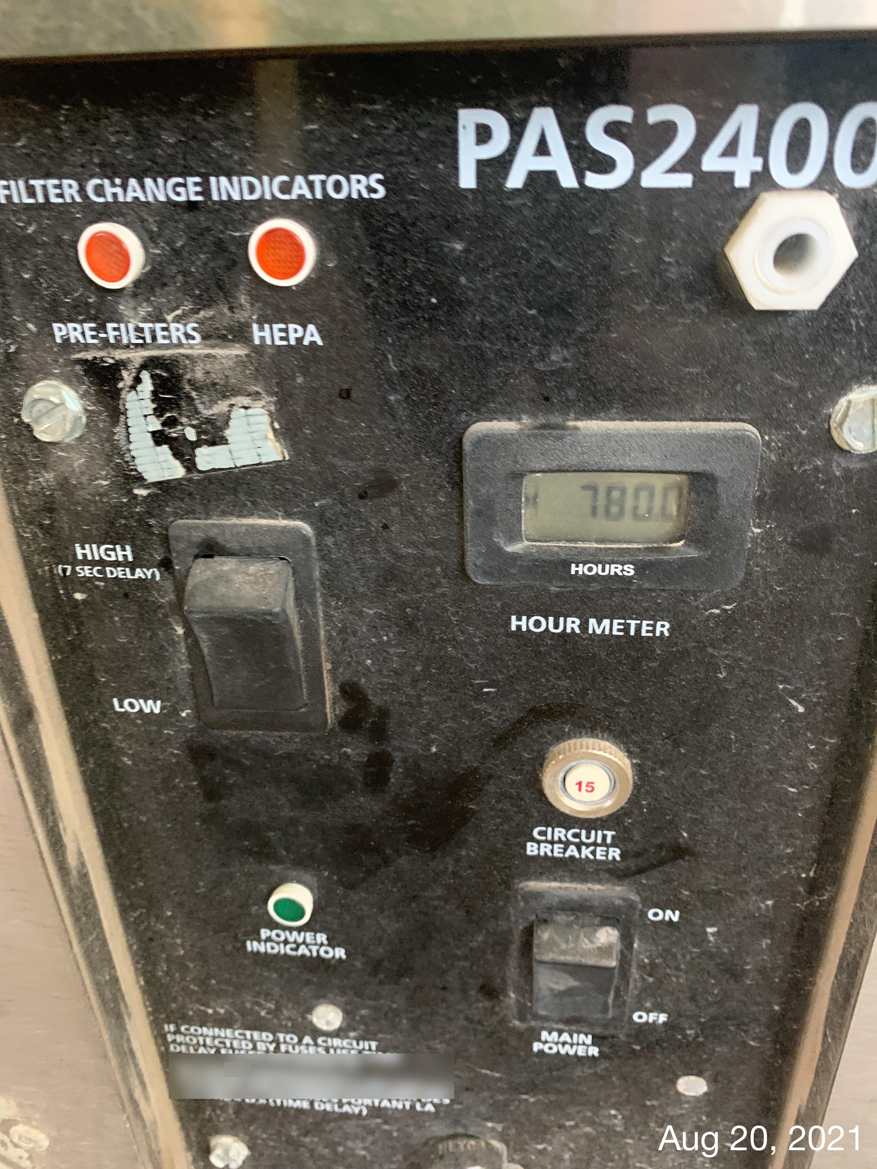 2020 ABATEMENT TECHNOLOGIES PAS2400
