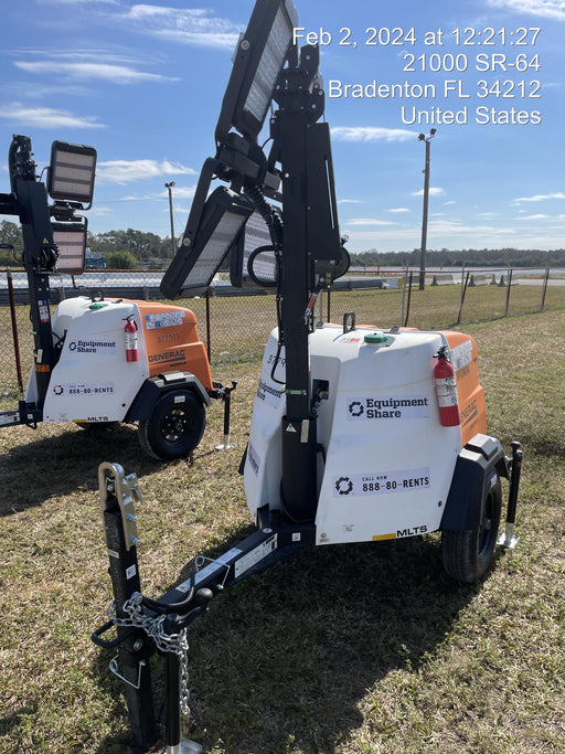 2023 Generac MLT2 Diesel, Flex Switch 120V Input, Powerzone Controller, 
(4) 320W LED Lights, 4kW Generator, 39.9 Gal Fuel Tank, 2" Ball, T3