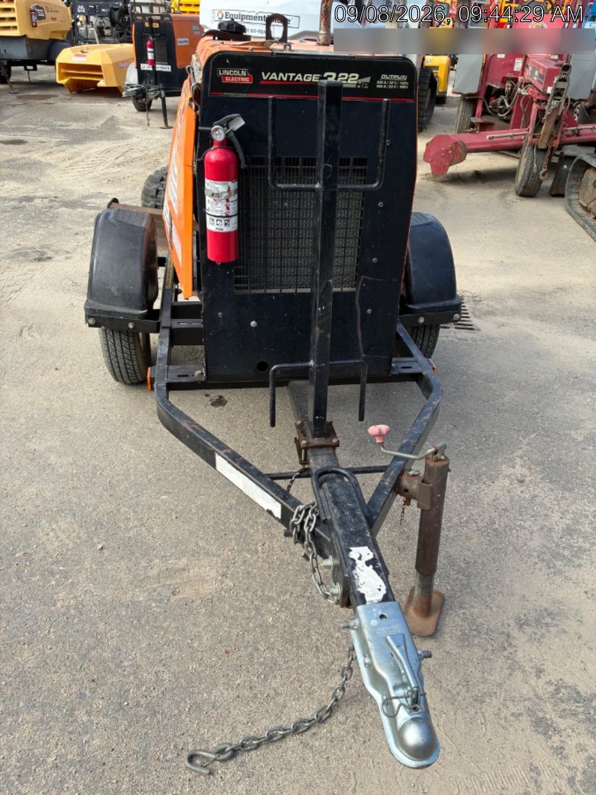 2021 Lincoln Electric Vantage 322 Vantage 322 Ready Pak 3 w/ Decals, ORANGE (includes trailer, cable rack, fender light kit) NO Telematics