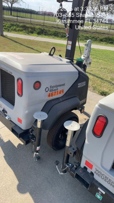 2024 Wacker Neuson LTT4 Diesel, Kohler KDW702, Deep Sea Controller, Auto Start, LED 320W, Bypass Outlet, T3