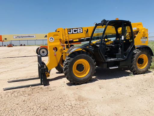 2019 JCB 506-36 Canopy, 74 HP, FF Tires, STD Worklight, Beacon, Aux Hydraulics, Lifting Eye, Back up Alarm w/48" Carriage/48" Forks