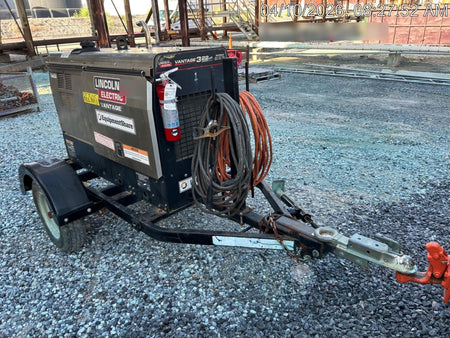 2019 Lincoln Electric Vantage 322 Welder Ready-Pak 3, Two wheel trailer, Fender and Light kit, Cable Rack