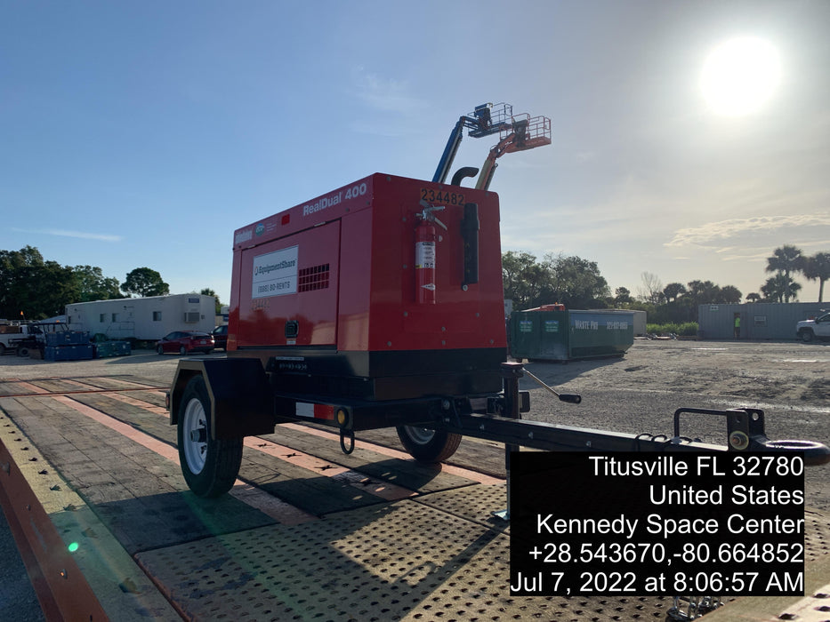 2022 Shindaiwa DGW400MDL Kubota D902 Engine, 23 HP, Dual Op Welder, Wire, Arc, Droop Stick, Tig, and CC Stick Functionality, Simulphase, 3 Phase and 1 Phase Gen Output, Single Axle NB Trlr, Slr Trckl Chrg 12V 12W, Fire Ext