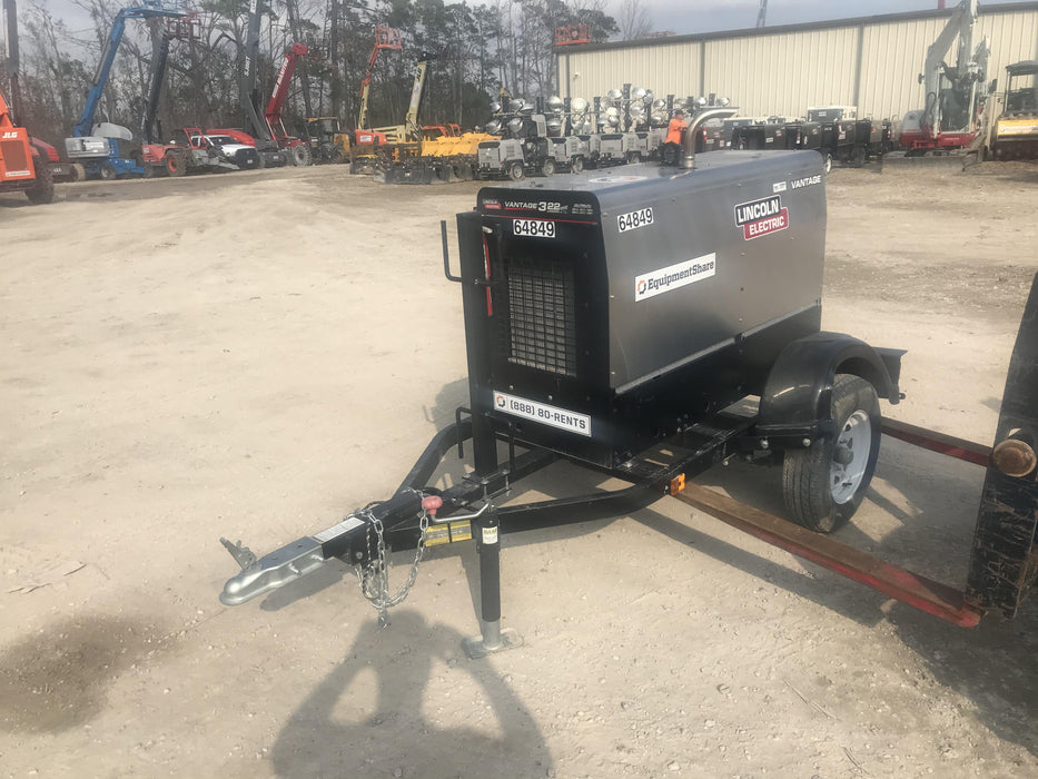 2020 Lincoln Electric Vantage 322 Welder Ready-Pak 3, w/ GPS & Decals (includes trailer, cable rack, fender light kit)