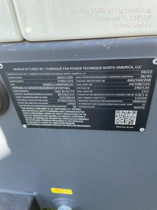 2022 ATLAS COPCO QAS45