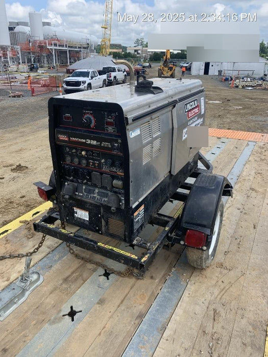 2019 Lincoln Electric Vantage 322 Ready-Pak 3, Two Wheel Trailer, Fender and Light Kit, Cable Rack