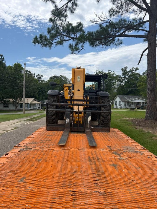 2019 JCB 509-42 Open ROPS, 74 HP, Solid Tires, Worklights, Beacon, Aux Hydraulics, Lifting Eye 66" Carriage/60" Forks