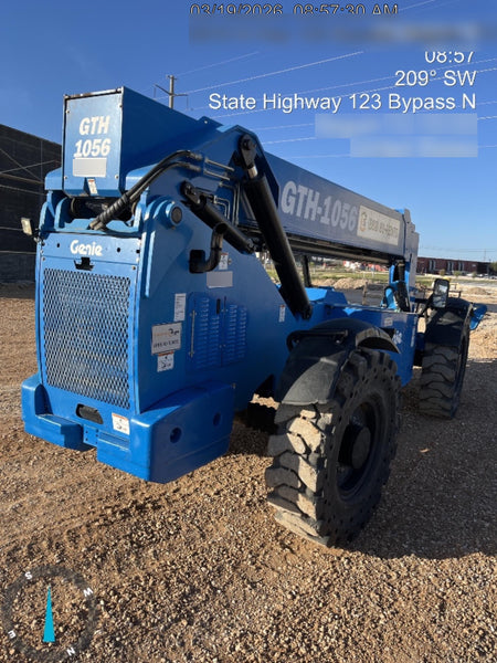 2019 Genie GTH-1056 Canopy, Solid RT Tires, LED Work Lights, Beacon 60" QA Carriage, 60" Forks