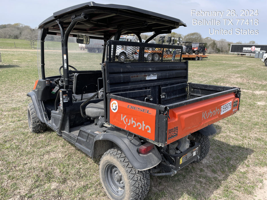 2021 Kubota RTV-X1140W-H Plastic Canopy, Windshield Acrylic Clear, LED Strobe Light, Wire Harness Kit, Back up Alarm