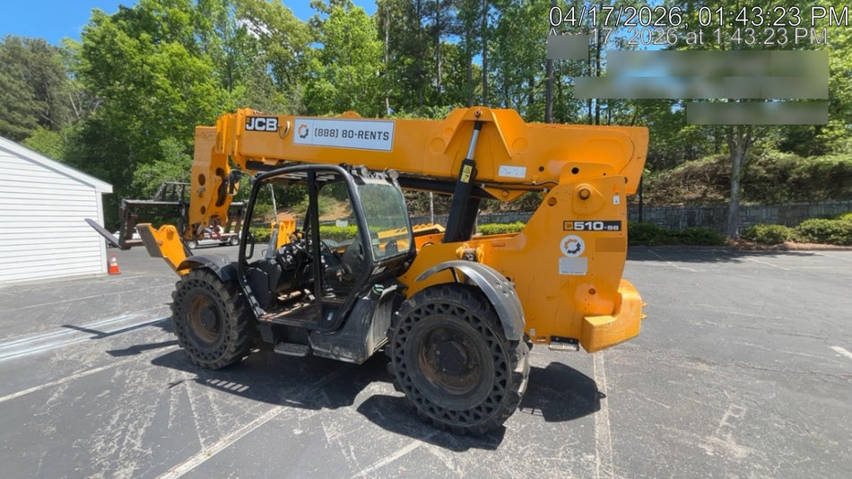 2020 JCB 510-56 Canopy, Solid Tires, Work Lights, Beacon, Aux Hydraulics, Back up Alarm, Lifting Eye, ES Decals