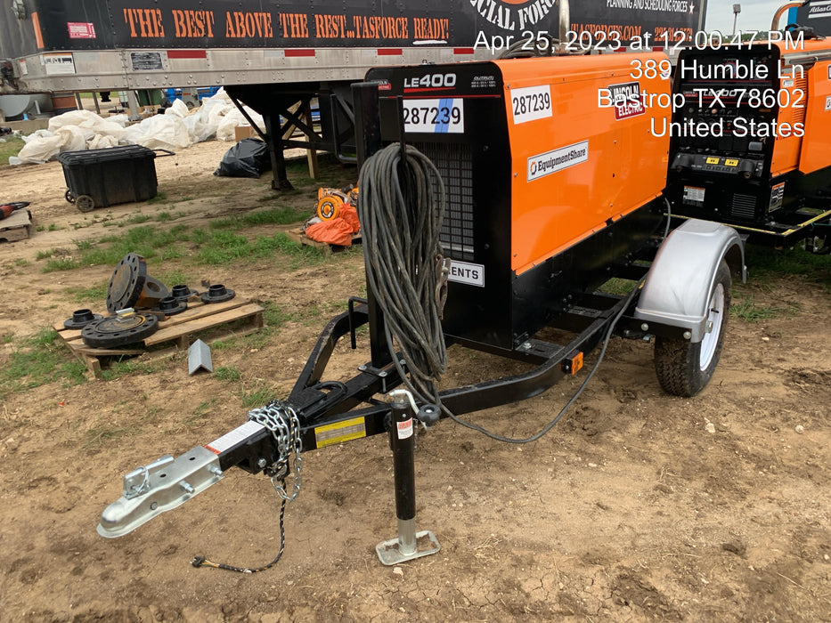 2023 Lincoln Electric LE400 Kubota V1505, Trlr, Cable Rack, Light Kit, ES Decals, T3