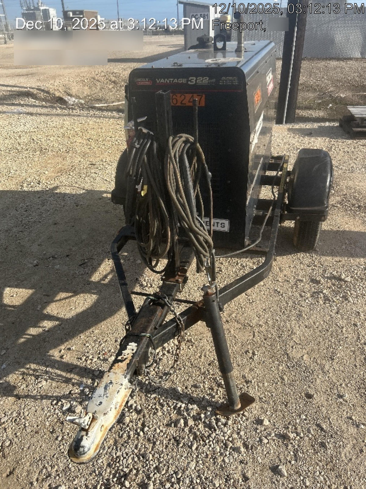 2019 Lincoln Electric Vantage 322 Lincoln Vantage 322 Welder w/Trailer, Light Kit, Cable Rack