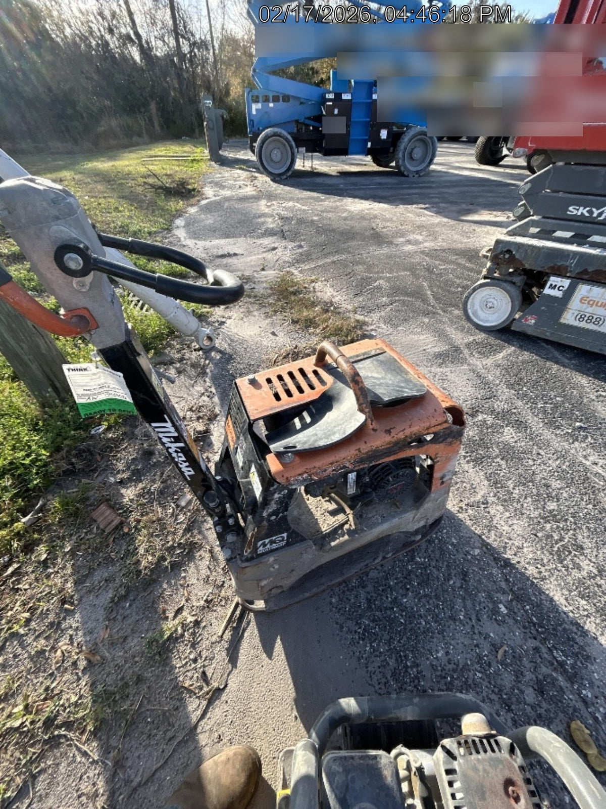 2022 Multiquip MVH158 Honda GX200, 17" Plate, Gas