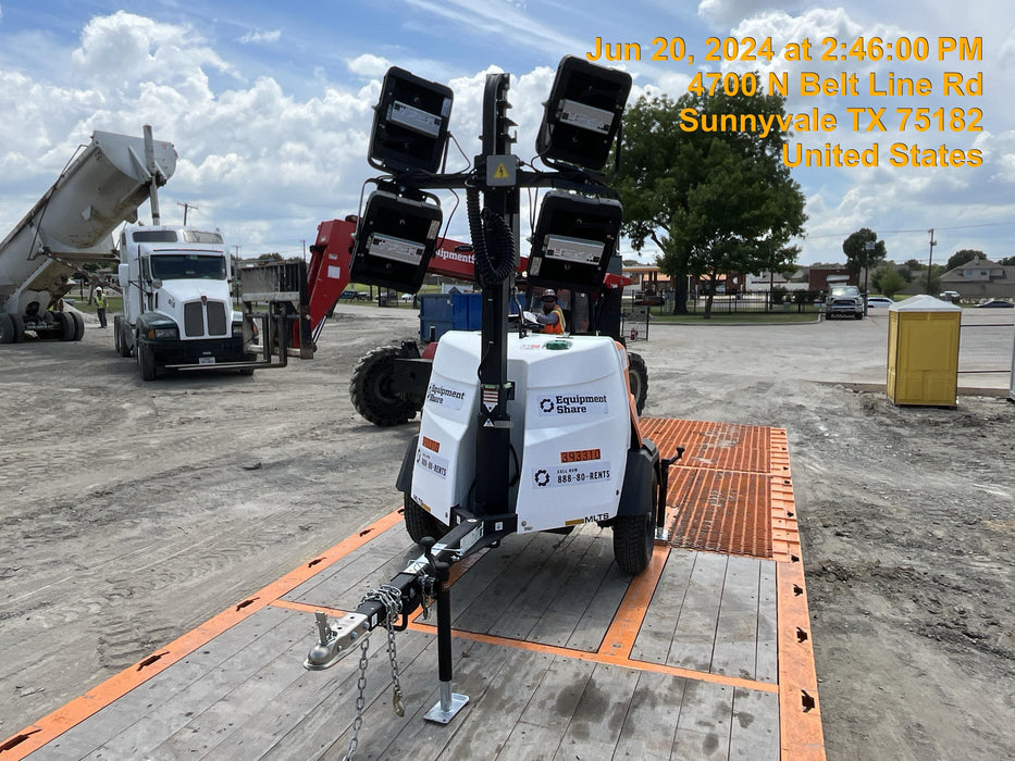 2024 Generac MLT2 Diesel, Flex Switch 120V Input, Powerzone Controller, 
(4) 320W LED Lights, 4kW Generator, 39.9 Gal Fuel Tank, 2" Ball, T3