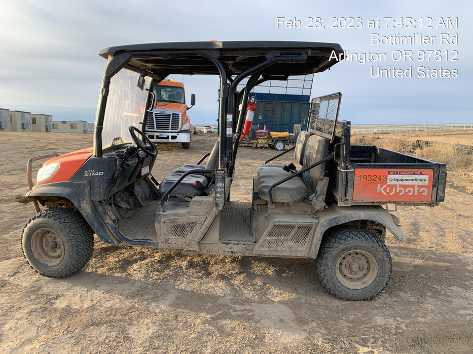 2021 Kubota RTV-X1140W-H Plastic Canopy, Windshield Acrylic Clear, LED Strobe Light, Wire Harness Kit, Back up Alarm