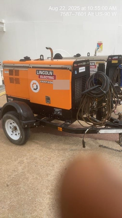 2021 Lincoln Electric Vantage 322 Vantage 322 Ready Pak 3 w/ Decals, ORANGE (includes trailer, cable rack, fender light kit) NO Telematics