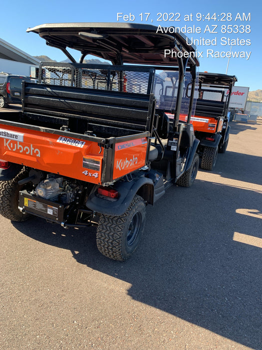 2021 Kubota RTV-X1140W-H Plastic Canopy, Windshield Acrylic Clear, LED Strobe Light, Wire Harness Kit, Back up Alarm