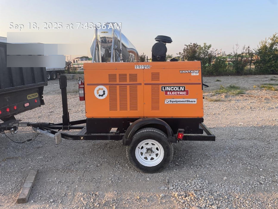 2021 Lincoln Electric Vantage 549X Ready Pak 3, ORANGE (includes trailer, cable rack, fender light kit)