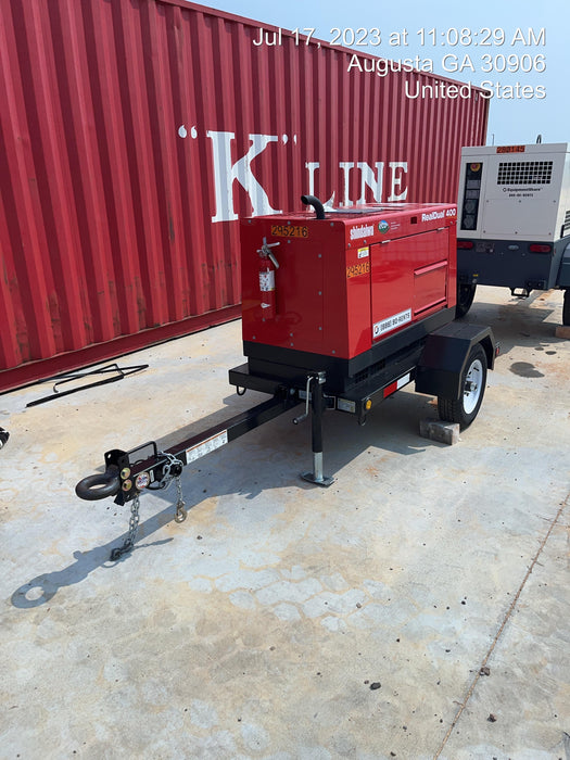 2023 Shindaiwa DGW400MDL Kubota D902 Engine, 23 HP, Dual Op Welder, Wire, Arc, Droop Stick, Tig, and CC Stick Functionality, Simulphase, 3 Phase and 1 Phase Gen Output, Single Axle NB Trlr, Slr Trckl Chrg 12V 12W, Fire Ext