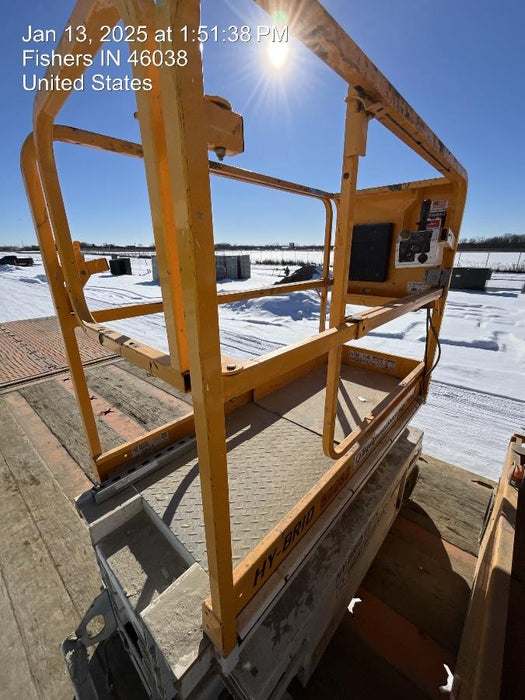 Custom Equipment HB-1430 Hy-Brid Scissor Lift
Platform capacity up to 670 lbs
Working height up to 20 ft
Weighs under 1,700 lbs
Non-marking wheels