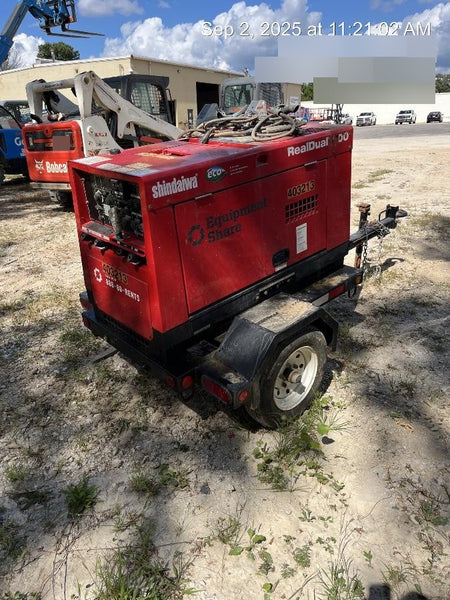 2024 Shindaiwa DGW400MDL Kubota D902 Engine, 23 HP, Dual Op Welder, Wire, Arc, Droop Stick, Tig, and CC Stick Functionality, Simulphase, 3 Phase and 1 Phase Gen Output, Single Axle NB Trlr, Slr Trckl Chrg 12V 12W, Fire Ext